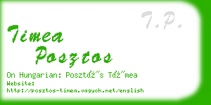 timea posztos business card